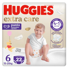 Huggies Extra Care Nappy Pants Size 6, 22 Nappy Pants, 15kg-25kg