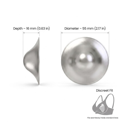 925 Silver Nursing Cups – Reusable Nipple Covers for Breastfeeding Relief 1