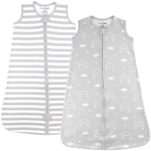 Organic Cotton Baby Sleeping Bag 2.5 TOG Wearable Blanket Sleep Sack 2-Pack