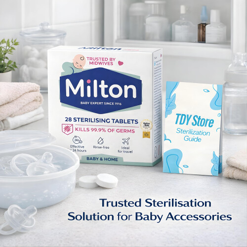 MiltonBaby 28 Sterilising Tablets - TDY Bundle Including TDY Steralization Guide 2