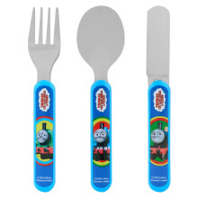 Thomas The Tank Engine 3 Piece Cutlery Set – Metal, Reusable Children's Knife, Fork & Spoon, Kids-Size, Made from Food-Safe Stainless Steel & ABS Pl