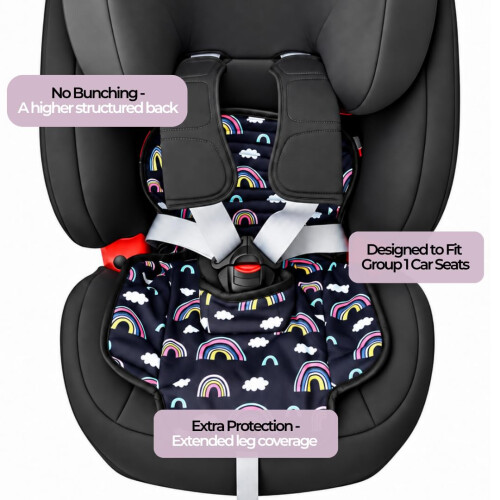 Hygge Sheets Car Seat Protector for Potty Training | Rainbow 2