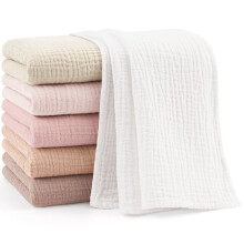 bearmoss Muslin Squares Cloths 100% Cotton Baby Burp Cloth 60x60CM Large Ultra-Absorbent Soft Baby Face Washcloths for Newborn Baby Boy and Girl, 6Pa
