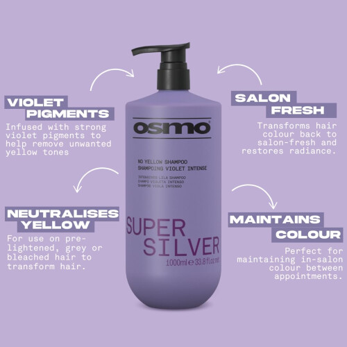 Osmo Osmo Super Silver Purple Shampoo, Blonde Toner 1000ml 1