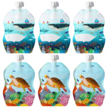 ChooMee Reusable Baby Food Pouches | BPA Free Leak-proof Toddler Squeezy Pouches for Smoothies, Purées & Baby Food | Refillable, Double Zipper, Easy