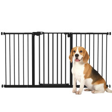 PawHut Dog Gate Extra Wide Extendable 74–148cm Openings 3 Extensions Black