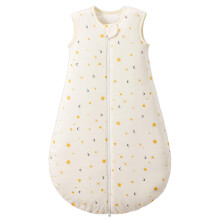 Duomiaomiao Baby Sleeping Bag 1.5 Tog, 100% Cotton Newborn Sleep Sack 18-36 Months Unisex Baby Wearable Blanket for Girl Boy, Beige