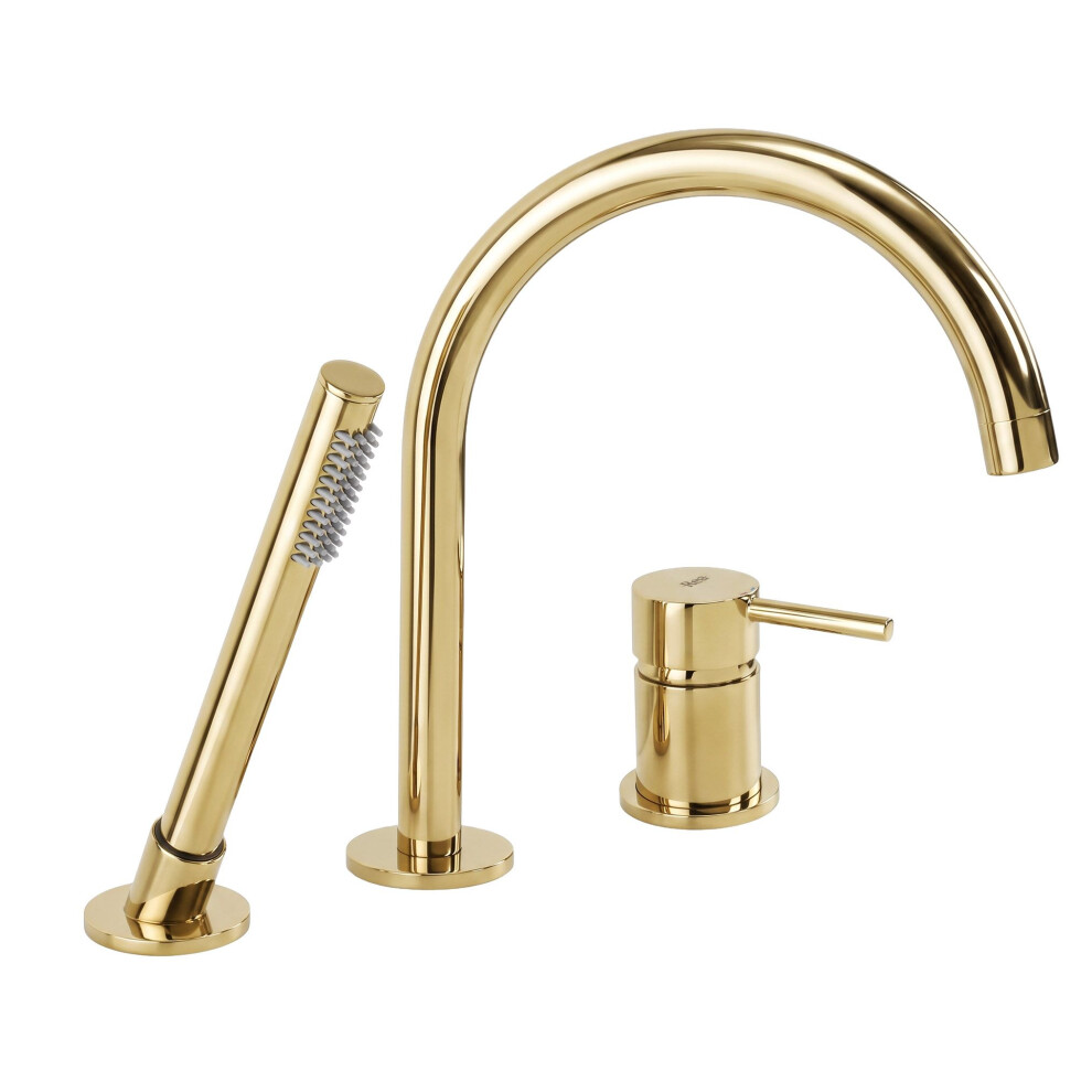3-Hole Bathtub Faucet Rea Lungo Gold