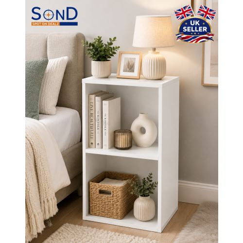 Spot On Dealz 2 Cube Storage Unit Small Bookcase Wooden Storage Cabinets Book 2
