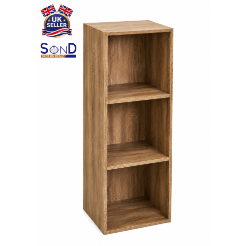 Spot On Dealz 3 Cube Storage Unit Small Bookcase Wooden Storage Cabinets 2