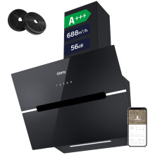 CIARRA Black Angled Cooker Hood 60cm WIFI APP Touch Control A+++ CBCB6736F