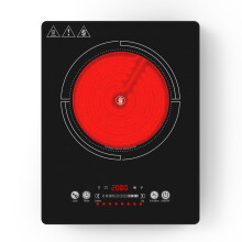 GIHETKUT single electric hob,220V 2000W Electric Hob with LED Touch Control,10 Power Levels, 4H Timer, Safety Lock,portable single burner hob Overhea