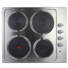 Statesman 4 Plate Electric Hob Cooktop, Small & Large Hotplates, 5500 W Combined Power, Side Dial Control, 60cm, Easy Clean, Sealed Hotplates, Corded