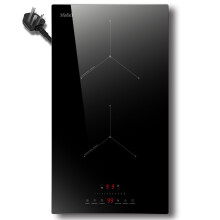 Hobsir Induction Hob with Boost, Built-in Plug in Electric Hob 2 Burners
