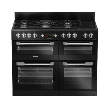 Leisure Cuisinemaster CS110F722K 110cm wide Dual Fuel Range Cooker with Gas Hob - Black - A/A/A Rated