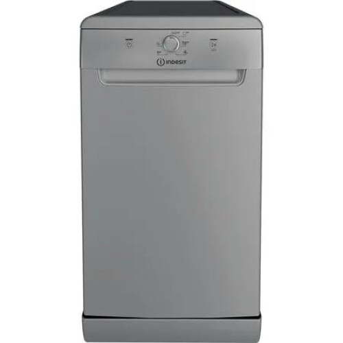 Indesit Indesit IN2FE10CS90SUK Slimline Dishwasher 45cm, Silver, 10 Place Settings, Energy Efficient, Multiple Wash Programs, Adjustable Racks, Quiet Operati