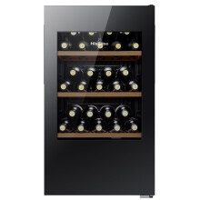 Hisense RW12D4NWG0 93 Litre 30 Bottles Freestanding Undercounter Wine Fridge Cabinet with Digital Touch Control