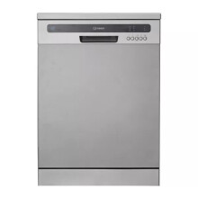 Indesit IN2FE13CNO7SUK Push&Go Full Size Freestanding Dishwasher, 13 Place Settings, Silver, 5 Programmes, Rapid 30, Half Load, Delay Timer, E Rated,
