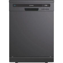 Indesit IN2FE13CNO7BUK Push&Go Full Size Freestanding Dishwasher, 13 Place Settings, Black, 5 Programmes, Rapid 30, Half Load, Delay Timer, E Rated,