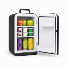 bar@drinkstuff ChillMate 15L Thermoelectric Mini Fridge Cooler & Warmer – Holds Approx. 16 Cans, AC & 12V Car Power, Portable Mini Fridge for Drinks
