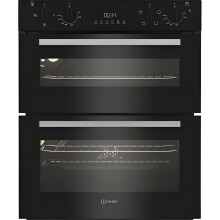 Indesit DUI 10D B Built-Under Electric Double Oven – 59L & 37L Capacity, Black, Fan-Assisted, A Rated Energy Efficiency