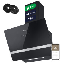 CIARRA Black Angled Cooker Hood 60cm WIFI APP Touch Control A+++ CBCB6736H