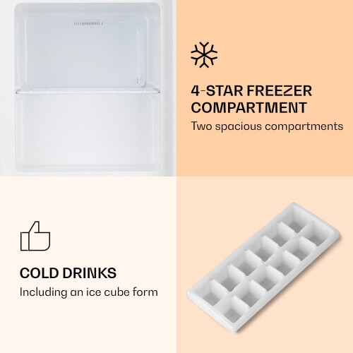 Klarstein Free Standing Compact Fridge, 33L Table Top Freezer with Shelf, Energy Efficient, Mini Ice Cube Maker & Scraper 2