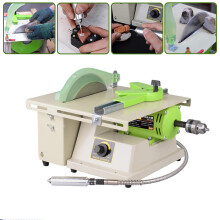 Mini scie de table 1380W, machine de polissage pour pierres et bijoux, 500-7000 tr/min avec kit d'accessoires
