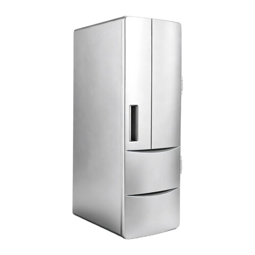 Compact USB Mini Fridge for 2 Cans, Ideal for Office Drinks