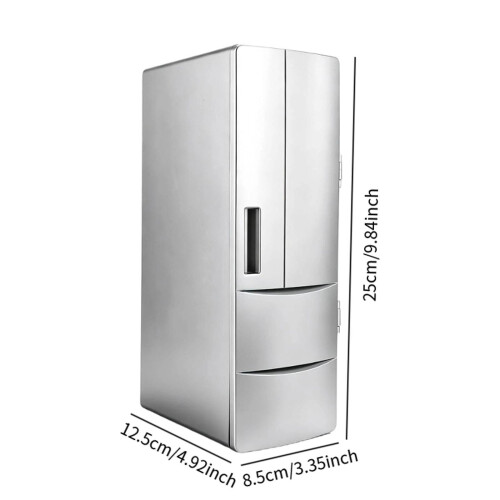 Compact USB Mini Fridge for 2 Cans, Ideal for Office Drinks 1