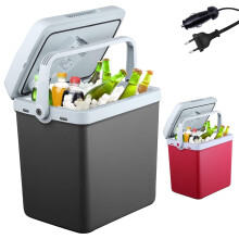 Arebos 25 liter Cooler | for cooling and keeping warm | Mini fridge | Thermoelectric cooler | with ECO mode | 12/230 V for car and socket | electric