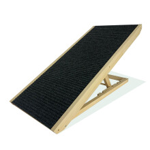 Rampe d'accès pour chien et chat en bois de pin, réglable 30 à 60 cm, pliable, tapis antidérapant, support 100 kg