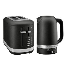 KitchenAid Breakfast Suite 1.7L Kettle and 2 Slice Toaster Set colour: Cast Iron Black