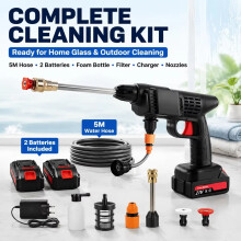 Cordless Pressure Washer 2 Battery Electric Power Cleaner Water Jet Spray Gun Portable Car Patio Cleaning