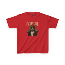 Kids Cat Lover TShirt - Cute Cat Tee - Fun Cat Youth Shirt M Red - Red - M