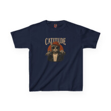 Kids Cat Lover TShirt - Cute Cat Tee - Fun Cat Youth Shirt M Navy - Navy - M