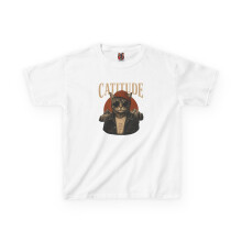 Kids Cat Lover TShirt - Cute Cat Tee - Fun Cat Youth Shirt L White - White - L