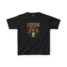 Kids Cat Lover TShirt - Cute Cat Tee - Fun Cat Youth Shirt L Black - Black - L
