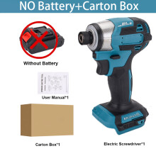 Tournevis électrique sans balais 600N.m, 5 vitesses, compatible batterie Makita 18V, Noir et Bleu