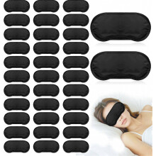 40 Pcs Eye Mask Sleep Masks Bulk Blindfolds for Team Building Party Games with Nose Pad and Adjustable Strap for Women Men 4 Layers Black Blindfold S
