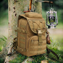 Sac à dos tactique multifonctionnel de 35L, robuste pour randonnée et voyage, Kaki