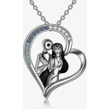 Roestvrijstalen Jack en Sally hanger ketting heks kat op de bezem nachtmerrie cadeau verjaardagscadeau vrouw