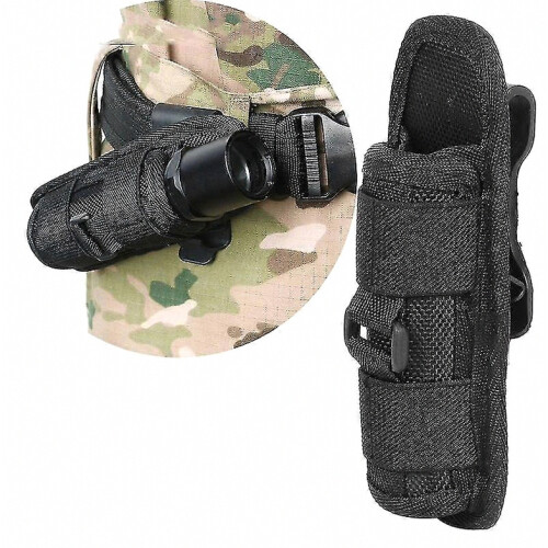 Flashlight Pouch Holster Carry Case Durable Holder 360 Degrees Rotation Portable