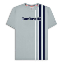 (3XL, Ultimate Grey) Lambretta Mens Multi Stripe Short Sleeve Crew Neck Cotton T-Shirt Top Tee