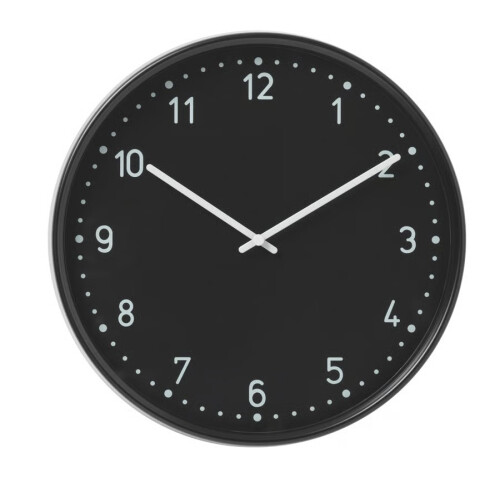 ZRIZAURA BONDIS Black Wall Clock 38 cm