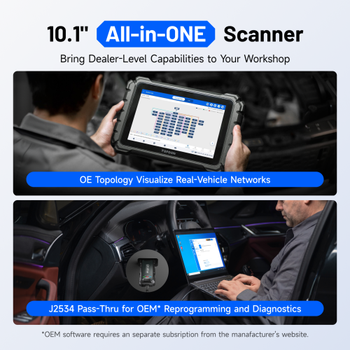 TOPDON ONE Lite, Scanner OBD2 Diagnostic Professionnel, Écran 10 pouces, Codage ECU Bidirectionnel, 50 Fonctions de Réinitialisation 1