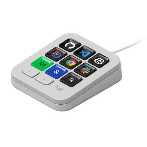 Logitech Ohjelmoitava näppäimistö - Langallinen - Logitech - MX Keypad - Vaaleanharmaa