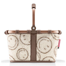 Panier à provisions - REISENTHEL - Carrybag XS Smile Teddy Chocolate - Compact & spacieux - 33,5x21x19,5 cm - Crème/marron