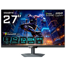 Pantalla QLED plana de 27" - Gigabyte - SS IPS - QHD 2560 x 1440 - 350 cd/m² - 1 ms - 200 Hz - Formato 16:9 - Contraste 1000:1