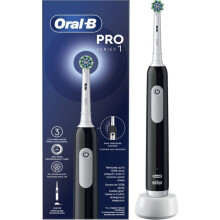 Cepillo de dientes eléctrico negro - ORAL-B - Serie Pro 1 - Cross Action - Modelo D305.513.3 - Temporizador